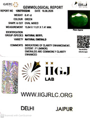 8.41/CT Natural Panna Stone with Govt. Lab Certificate-12927D53246